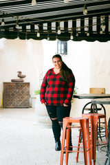 Mad About Plaid Pullover - Red