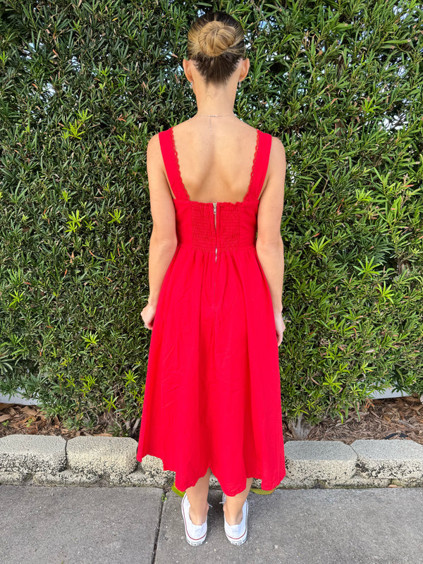 Corset Smocked Midi Dress | 3 Colors *pre-order*