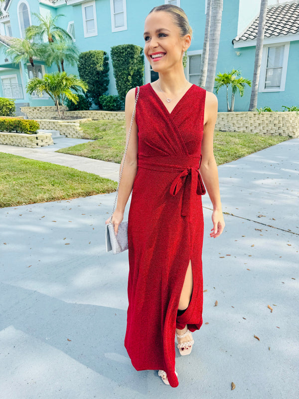 Places to Be Glam Sleeveless Slit Dress | 4 Colors