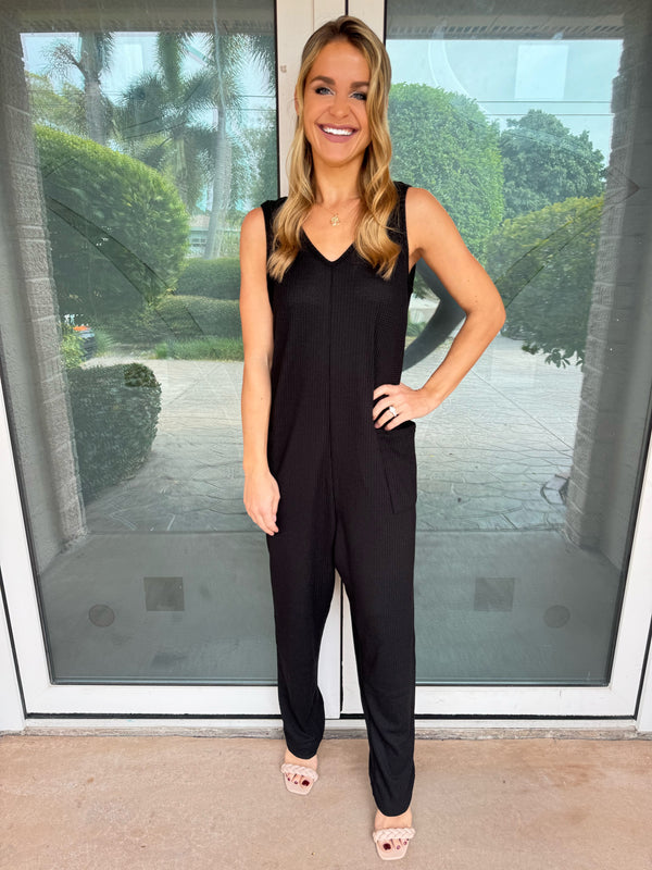 Chill Pill Straight Leg Pocketed Jumpsuit | 2 Colors