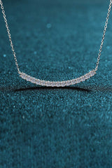 Moissanite Curved Bar Necklace