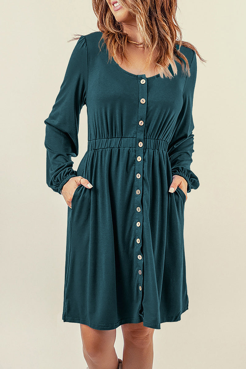Lexi Long Sleeve Button Down Pocket Dress | 3 COLORS