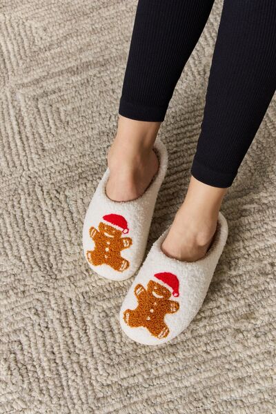 Gingerbread Christmas Cozy Slippers