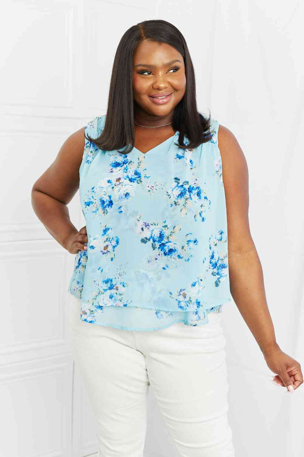 SALE! Sew In Love Off To Brunch Floral Tank Top