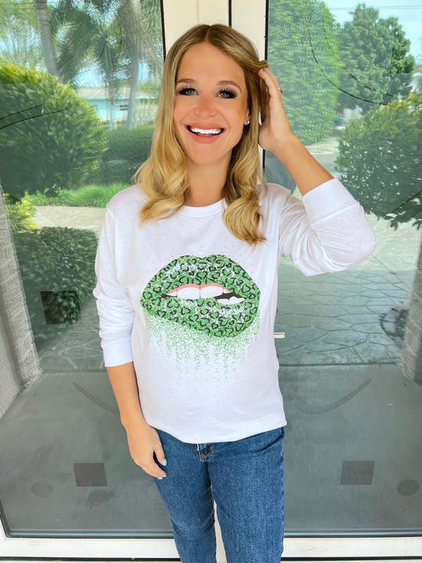 Dripping Lips Graphic Top