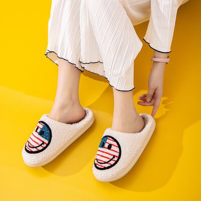 Smiley Face Slippers - Americana