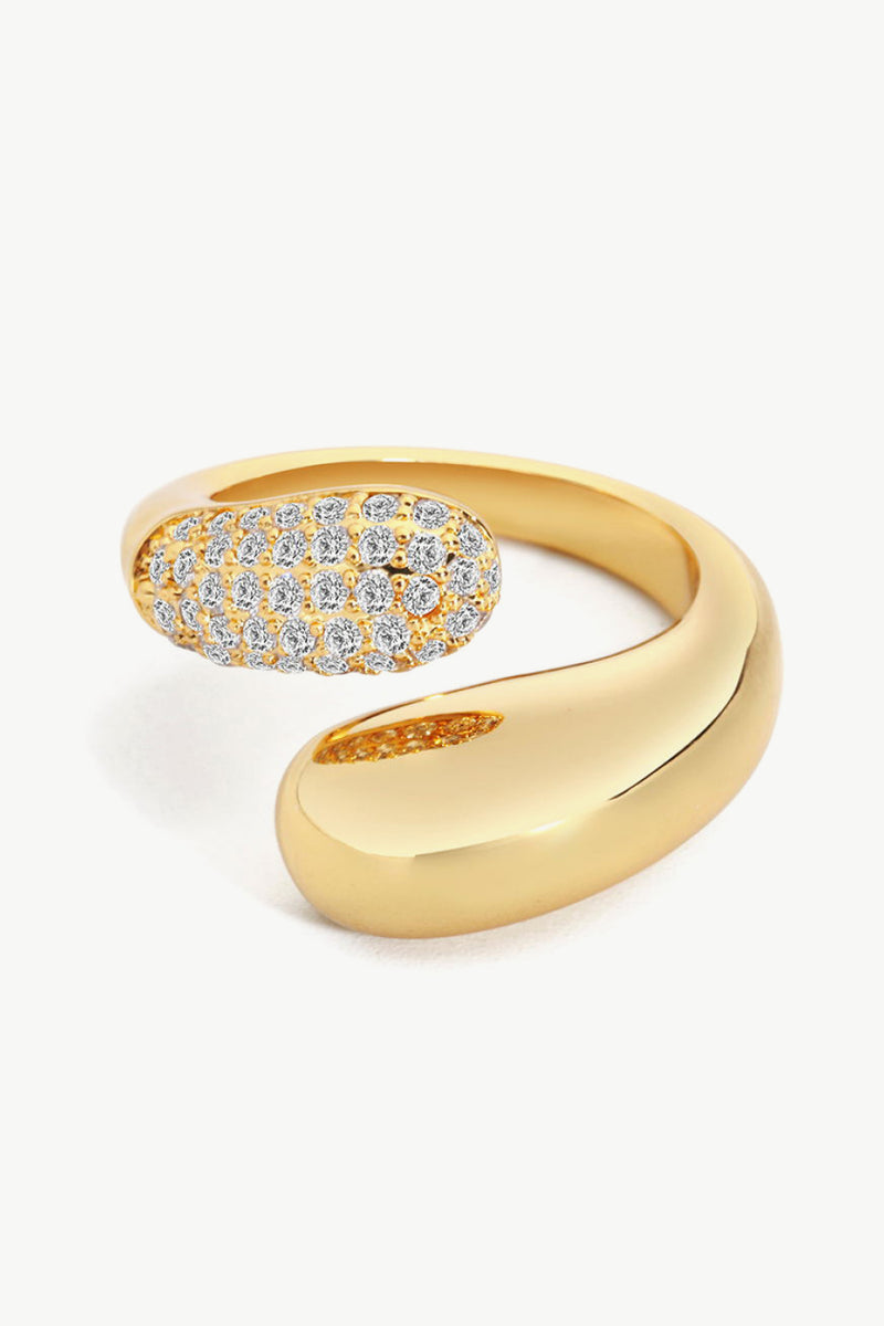 Crystal Polished Wrap Ring | Gold & Silver