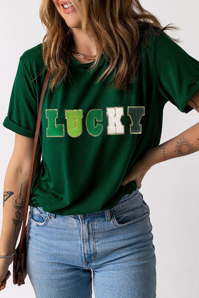 LUCKY Varsity Letter Graphic Tee