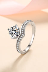 1 Carat Elegant 925 Sterling Silver Moissanite Ring