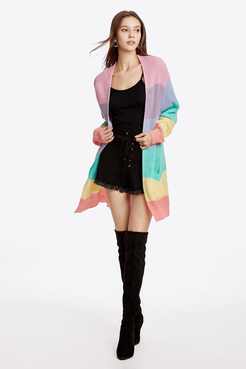 Block It Out With Color Pocket Cardigan