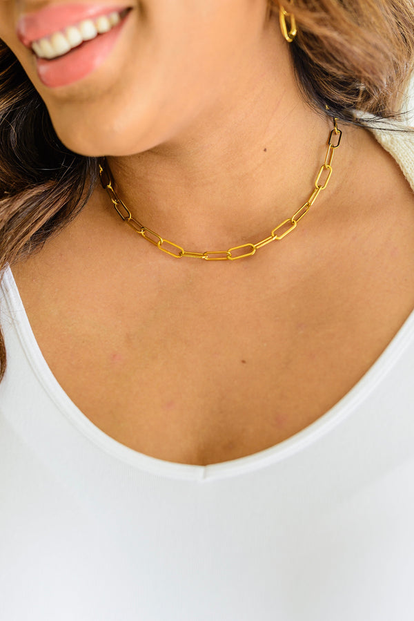 Classic 18K Gold Plated Chain Necklace