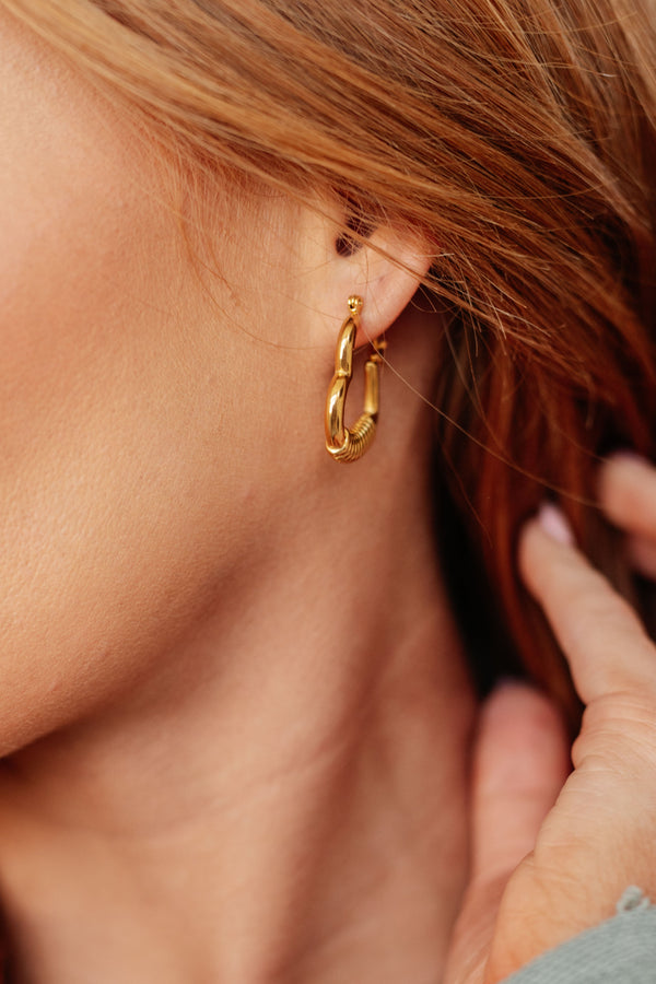 18K Gold Plated Heart Shape Earrings
