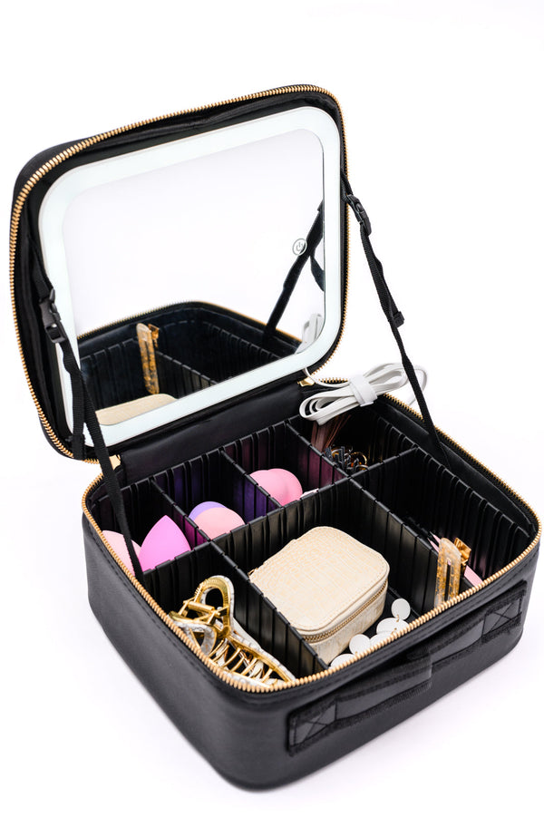 Luxe LED Makeup Case in White