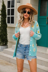 Daisy Pattern Button Front Cardigan | 3 Colors