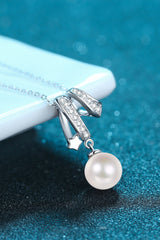 Pearl & Moissanite Pendant Chain Necklace