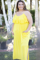 Unleash Your Beauty Pocket Maxi Dress - Yellow