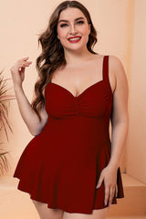 All Sizes Gathered Detail Swim Dress | 6 Colors